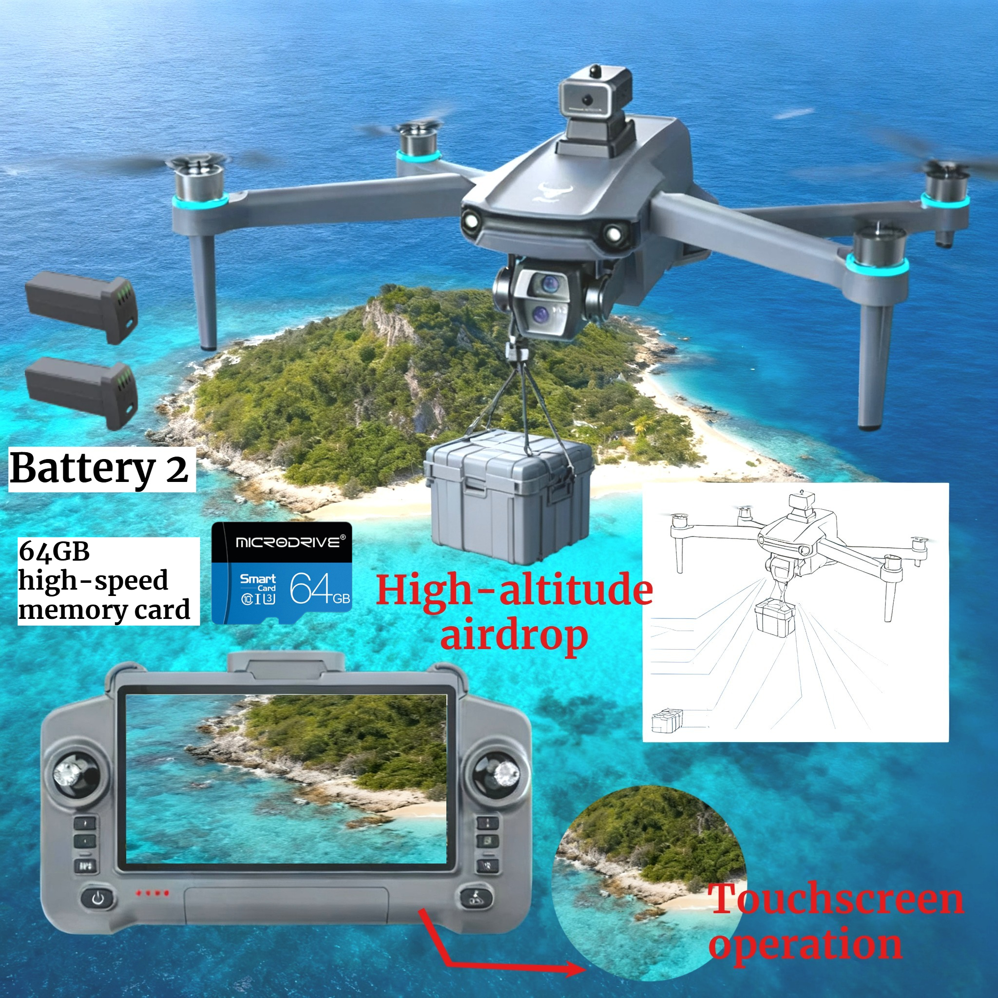 Drone GPS 8K HD Camera Aerial  – обзор и цена Drone Thermal Imaging
