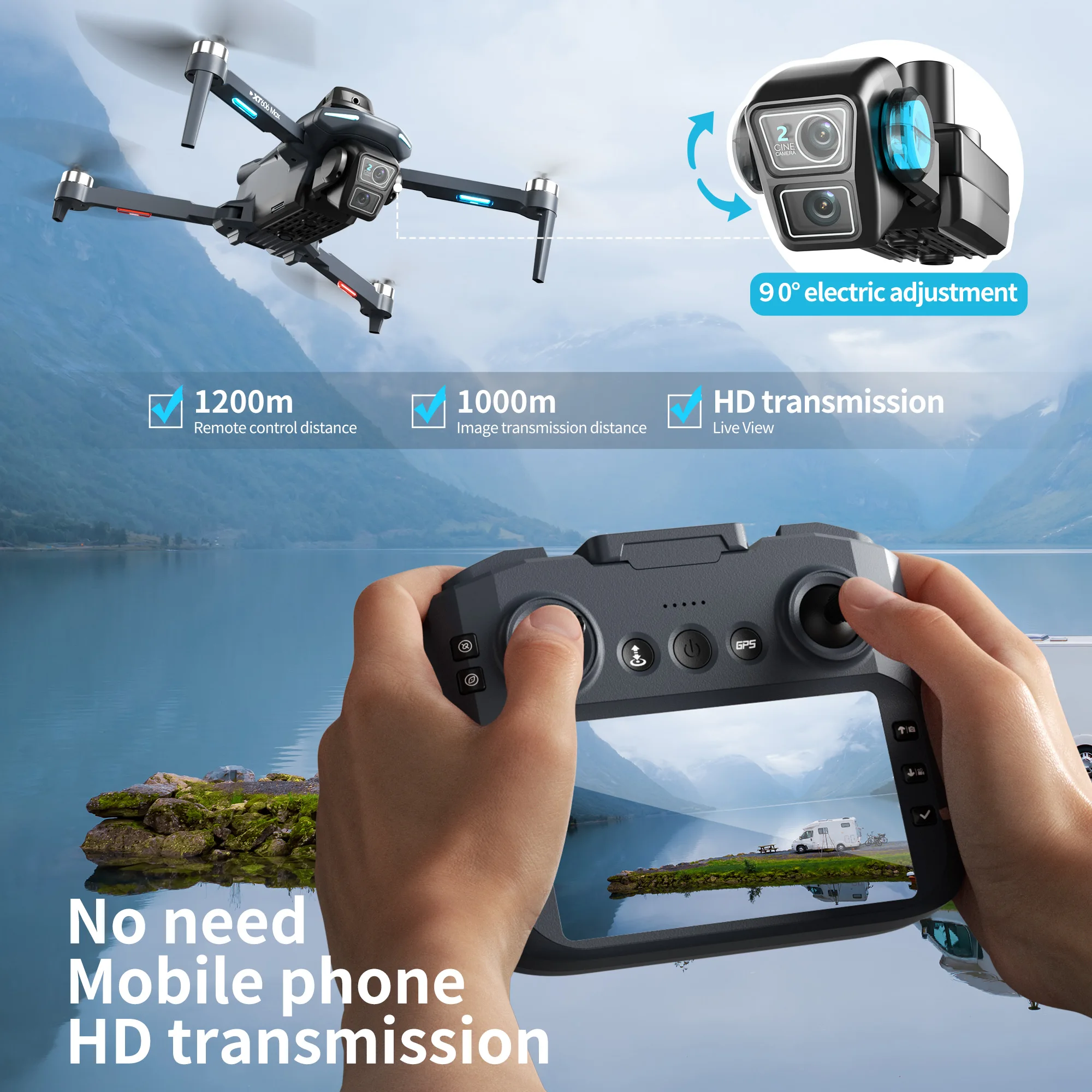 Lenovo XT606 MAX GPS Drone 4k  – обзор и цена Drone Thermal Imaging